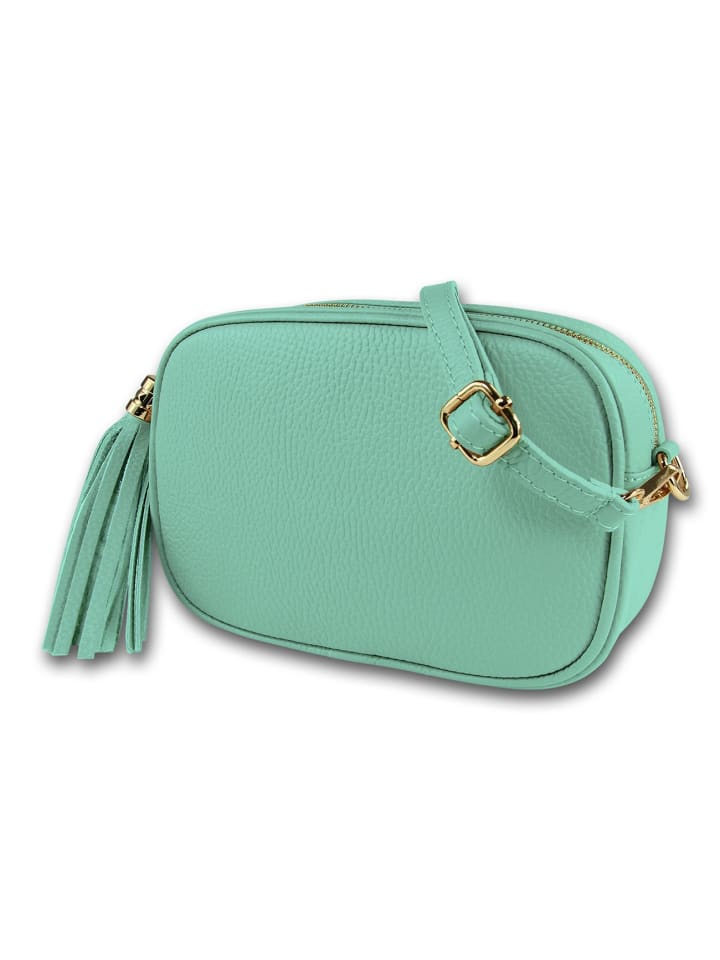 

Кожаная сумка через плечо Toscanto бирюзового цвета, примерно 21 см Toscanto