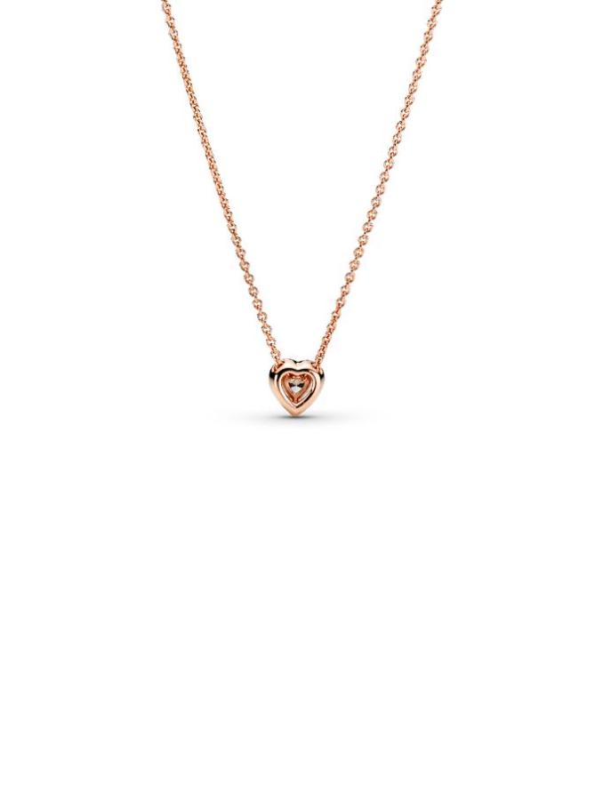 

Ожерелье Pandora Sparkling Heart Collier Necklace, розовое золото