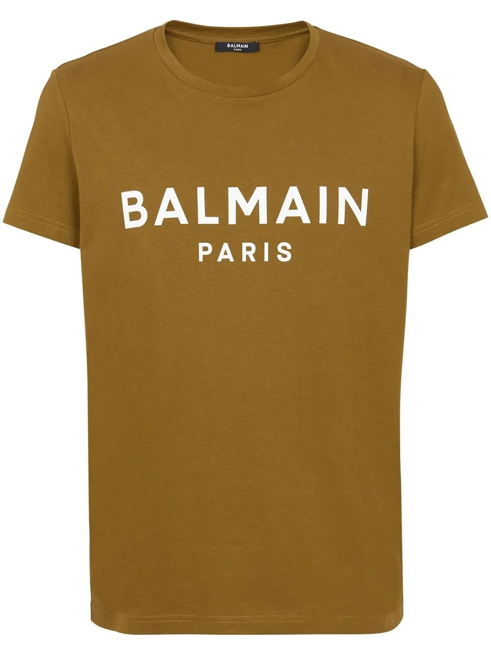 

Футболка из органического хлопка с логотипом BALMAIN, коричневый