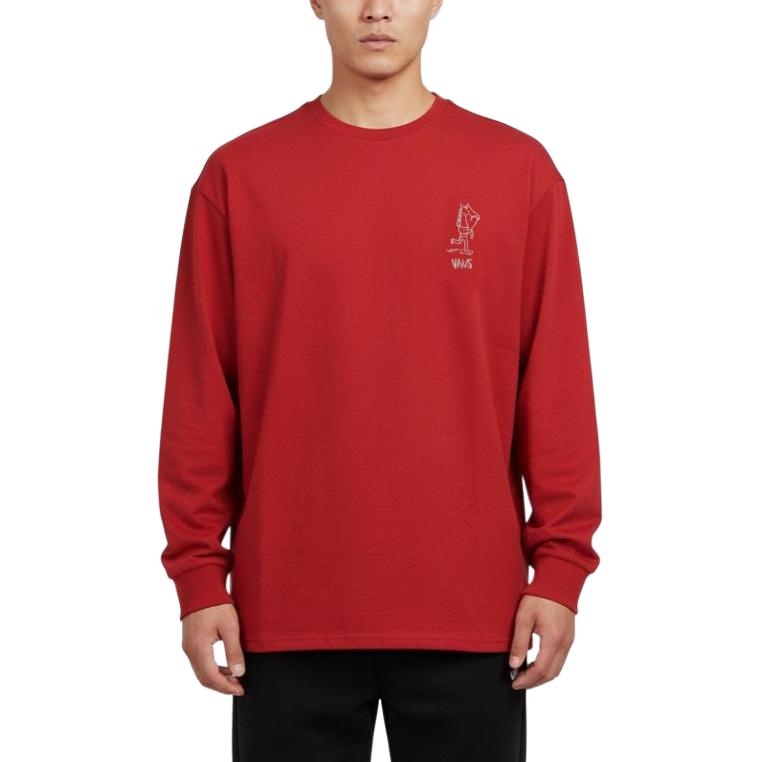 

Vans Футболка BOLIN мужская красная с круглым вырезом Moderate