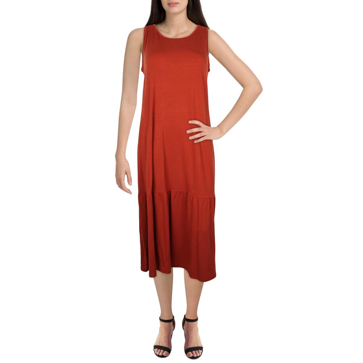 

Женское платье-миди из эластичного лиоцелла Eileen Fisher, цвет picant