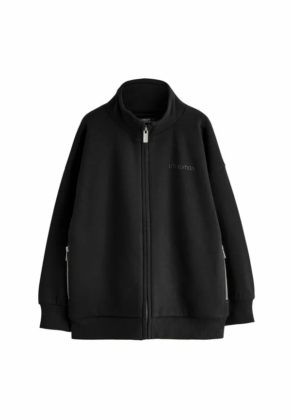 Толстовка на молнии из плотной ткани стандартного кроя Next, Charcoal Grey