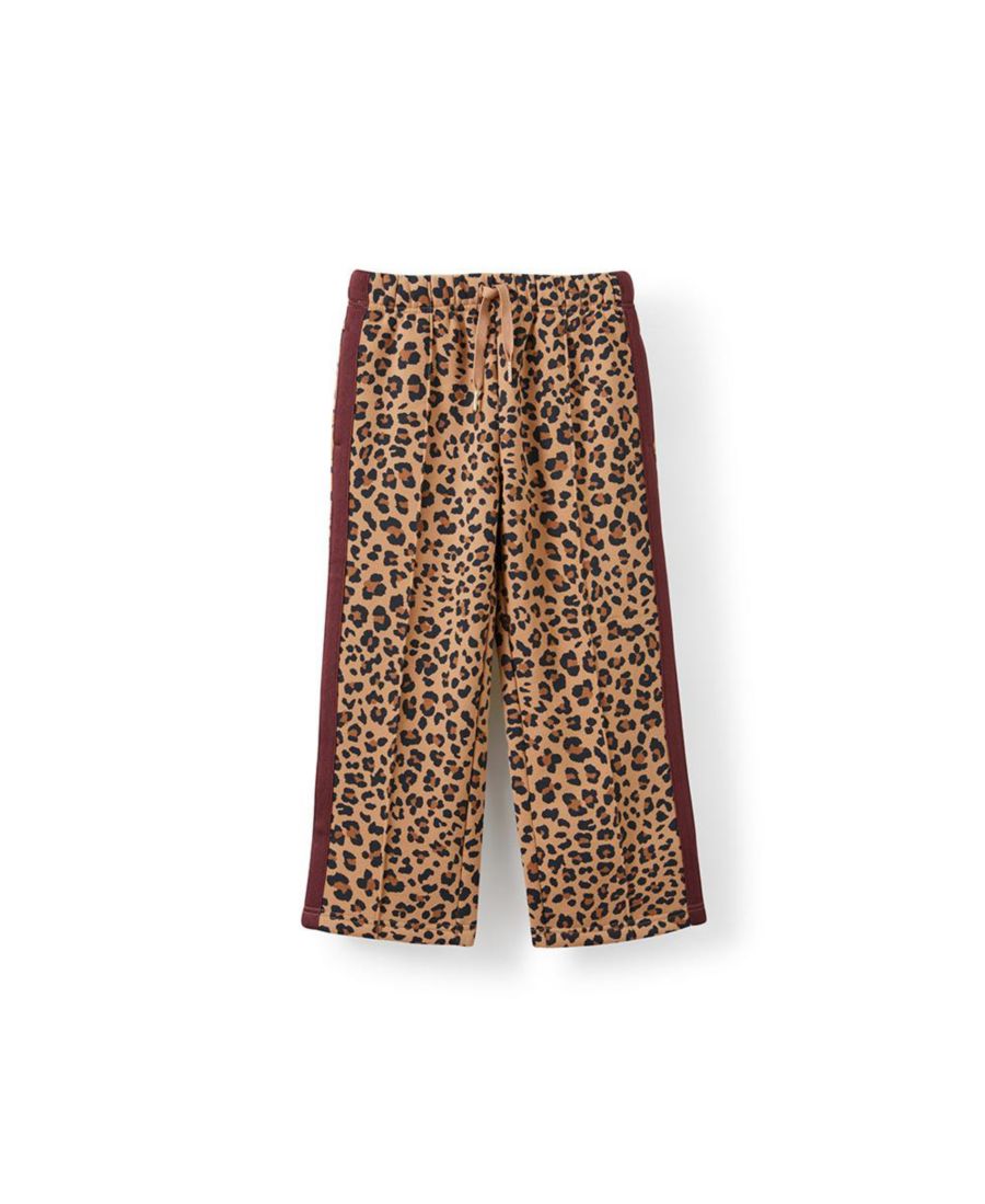 

Детские спортивные штаны Little/Big Sammy с широкими штанинами для девочек COTTON ON, Leopard/bordeaux