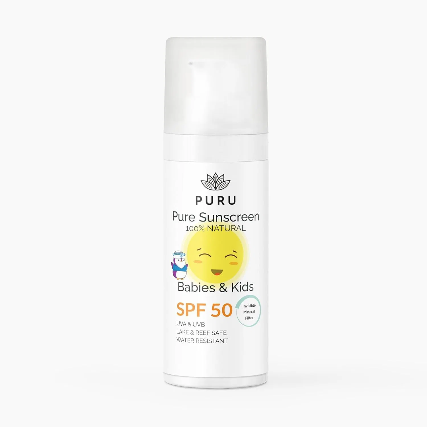 Минеральный солнцезащитный крем SPF 50 для детей PURU Pure Mineral Sun Cream 50 мл Puru
