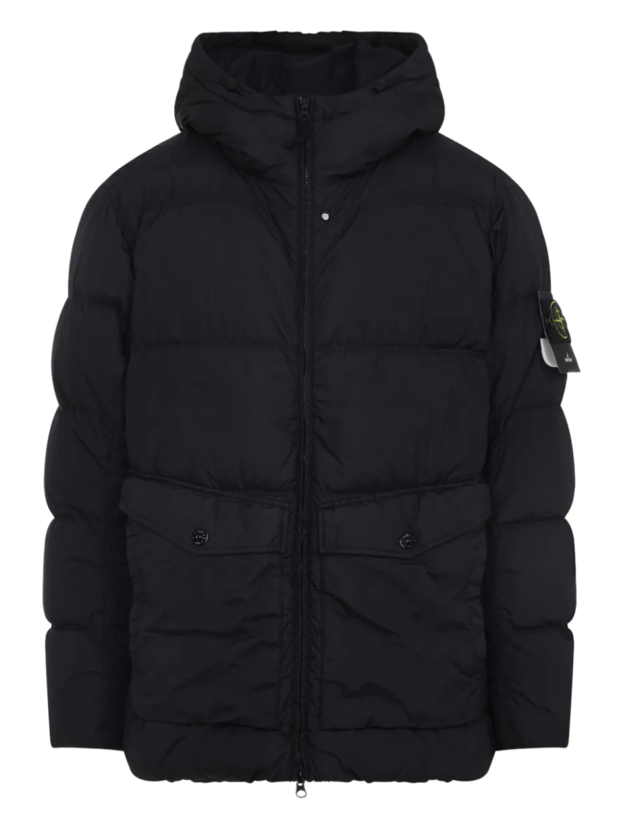

Утепленная куртка Stone Island с аппликацией в виде компаса, черный