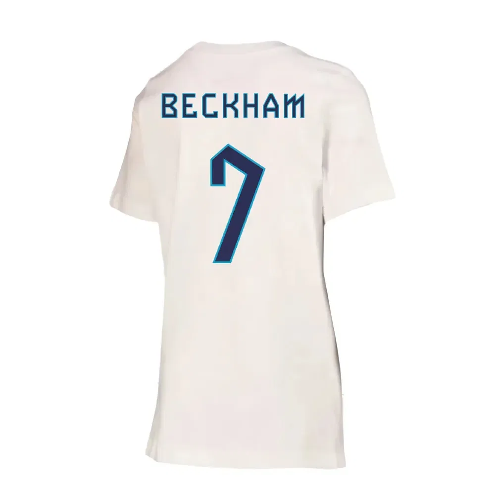 Футболка с гербом Англии David Beckham 7 Nike England, белый — фото 2