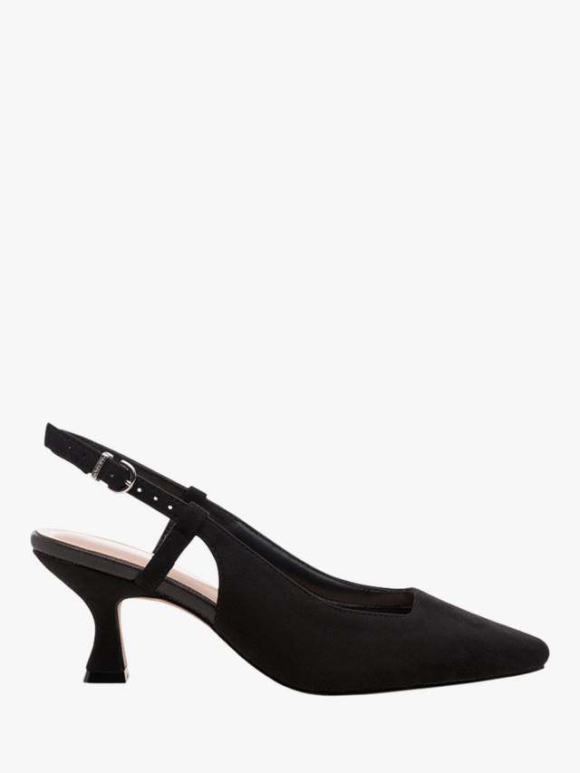 Fervora Wide Fit туфли-лодочки на каблуке с открытой пяткой Paradox London, Black