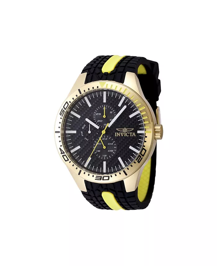 

Мужские часы Invicta Racing Quartz 3 Hand с черным циферблатом, модель 48873, черный