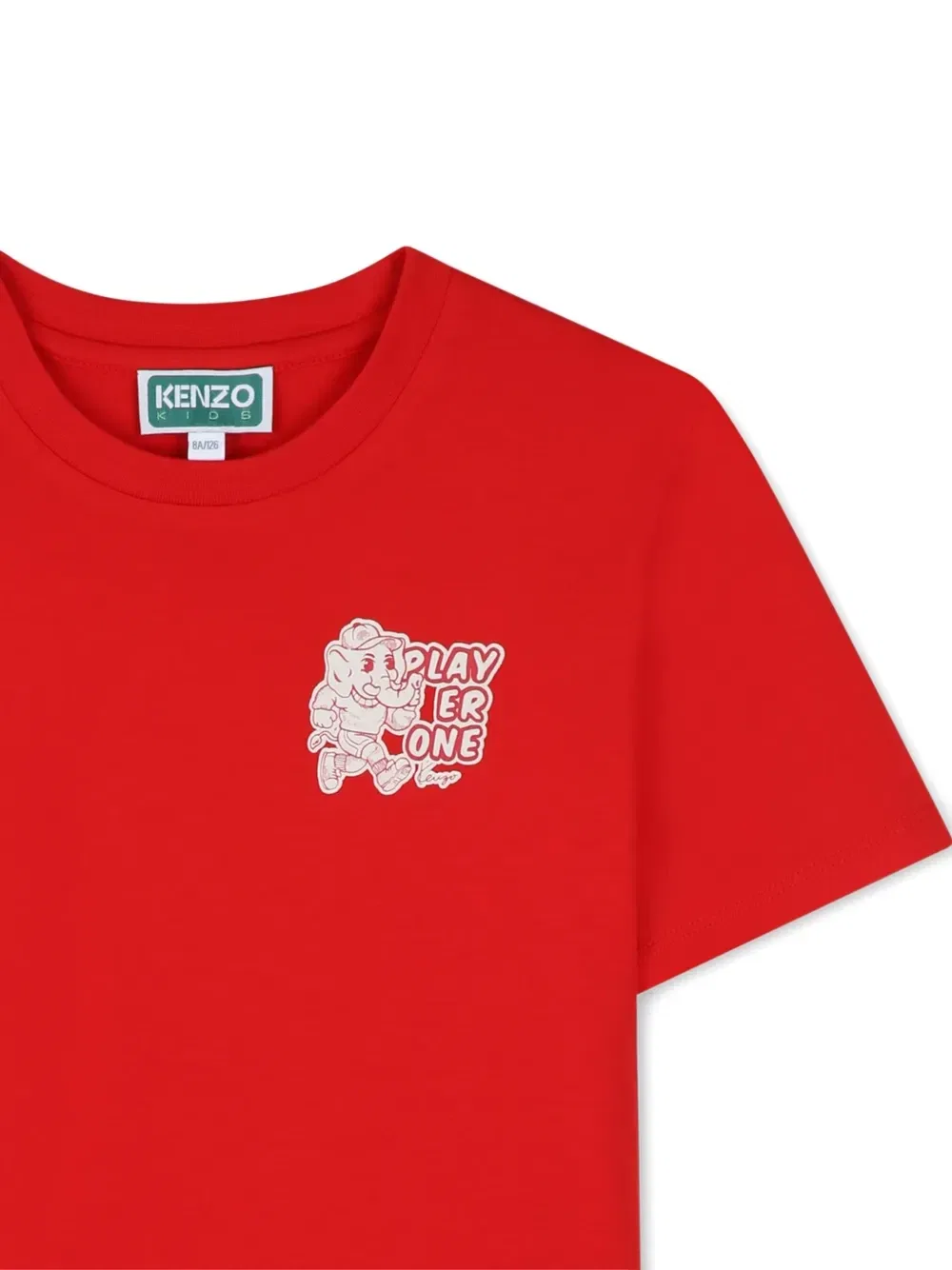 Футболка с графическим принтом Kenzo Kids, красный — фото 3