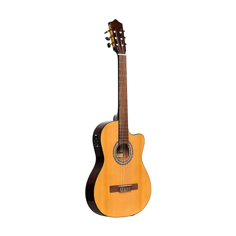 

Акустическая гитара Stagg Thin Cutaway Acoustic Electric Classical Guitar - Natural - SCL60 TCE-NAT