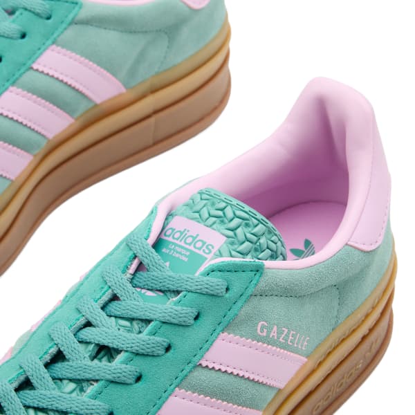 Кроссовки Gazelle Bold Adidas, порошковый бирюзовый, блаженный сиреневый и чистая бирюза — фото 4