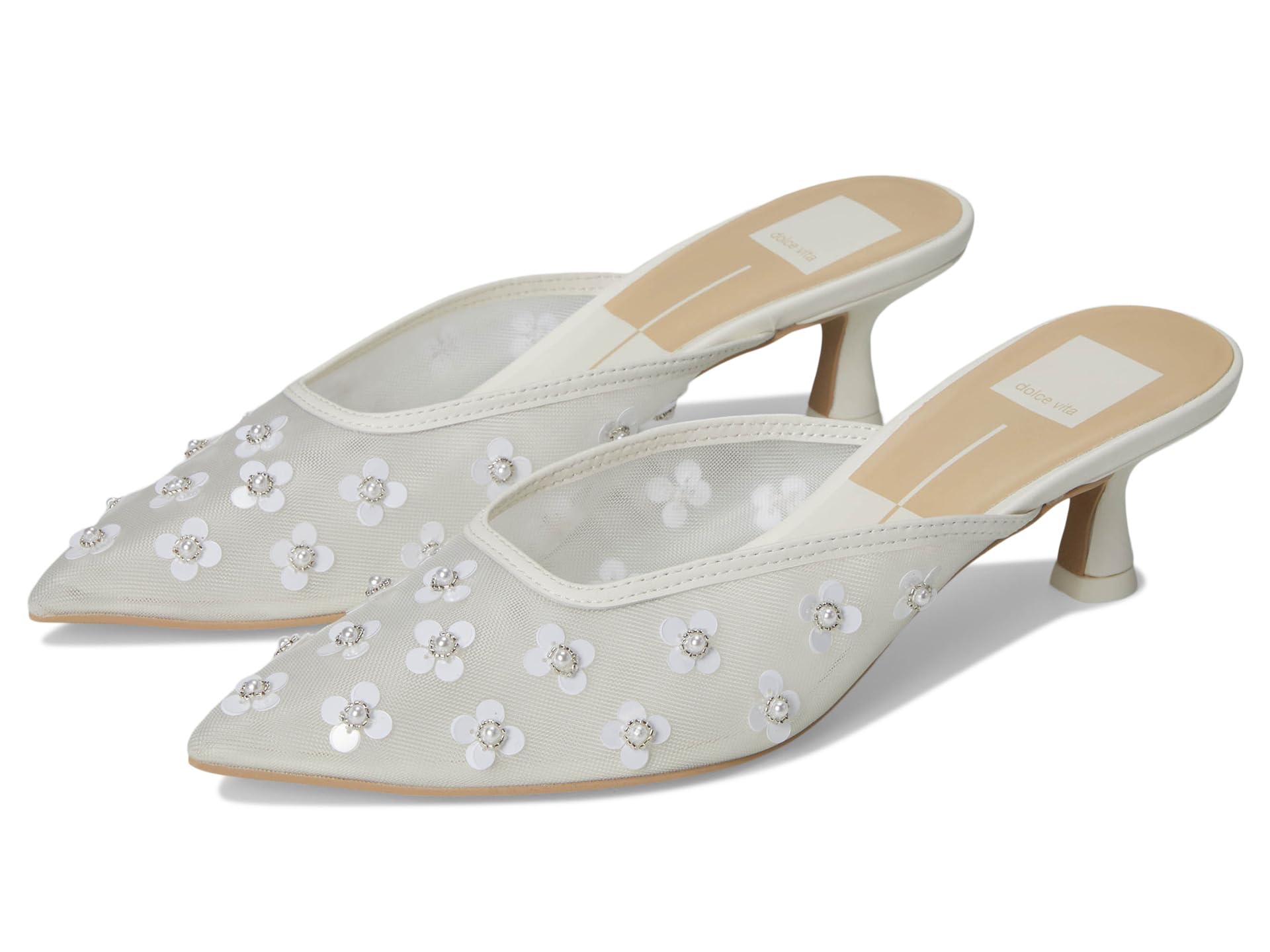 Мюли Dolce Vita Clara Pearl, цвет True White Daisy Mesh
