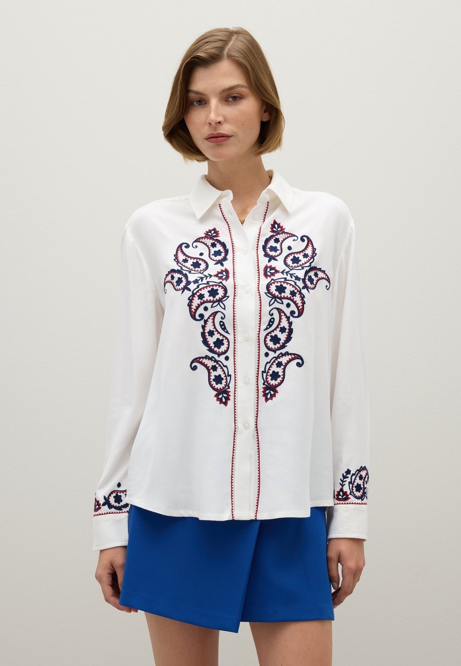 

Блуза PIOMBO EMBROIDERED REGULAR FIT, Optical White/White