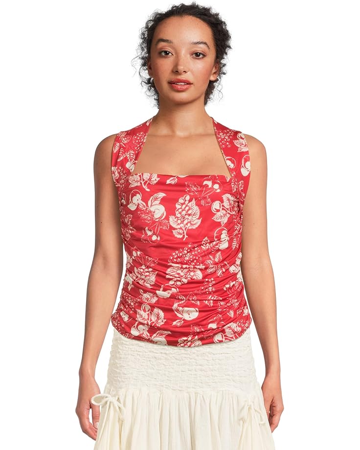 

Топ Free People Tommie Knit Top, цвет Cherry Combo
