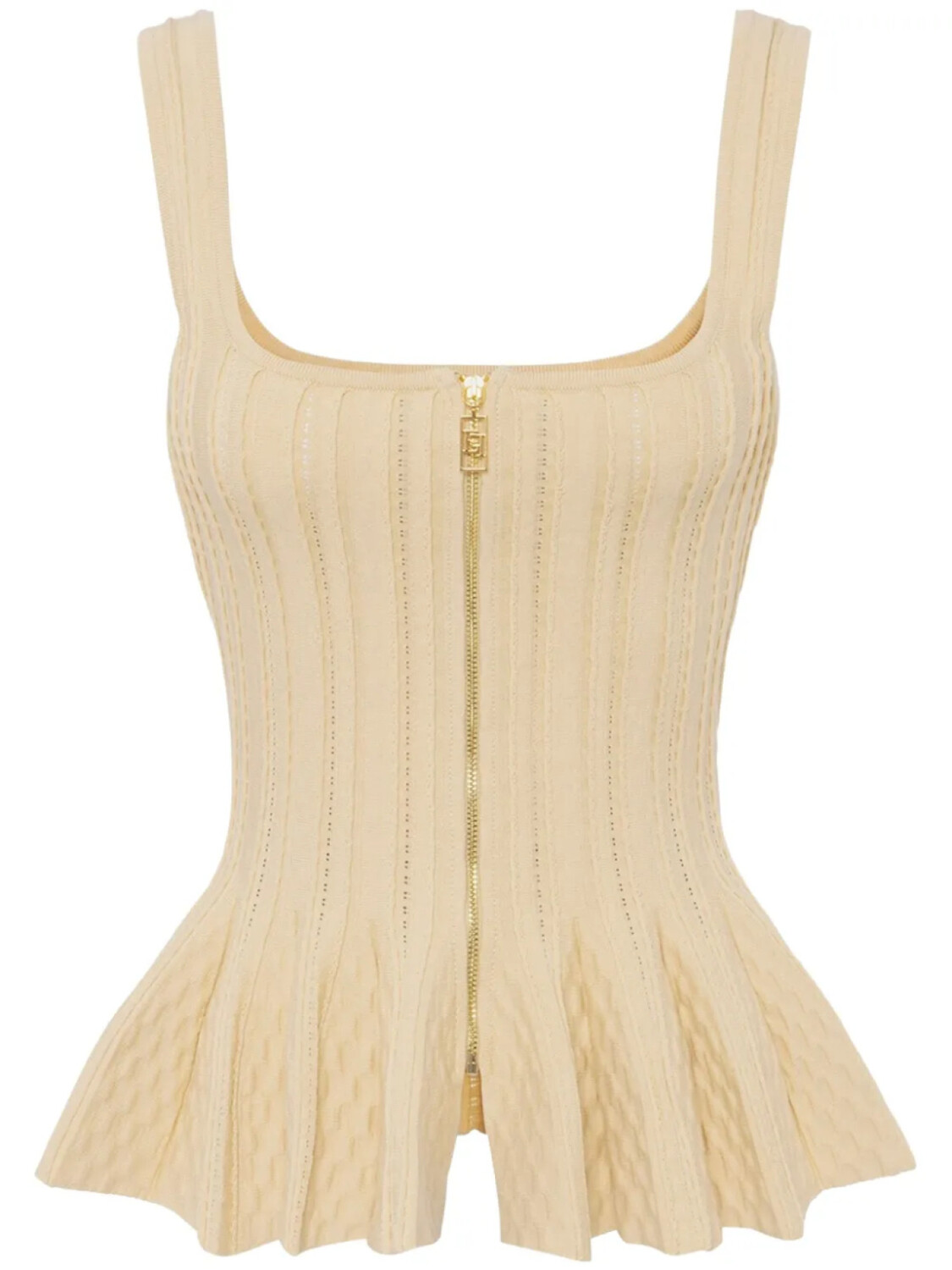 

Elisabetta Franchi трикотажный топ с баской, нейтральный
