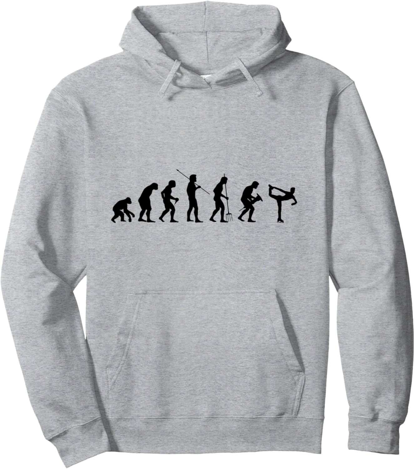 

Эволюция фигурного катания, фигурное катание, толстовка для фигурного катания Ice Skates Figure Skating Gift Ice Skates, серый