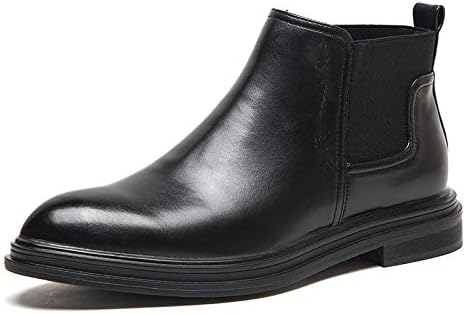 

Мужские ботинки челси с острым носком, классические повседневные ботинки-слипоны, ботинки-чукка на платформе, ковбойские ботинки для мужчин, ботильоны Generic, черный
