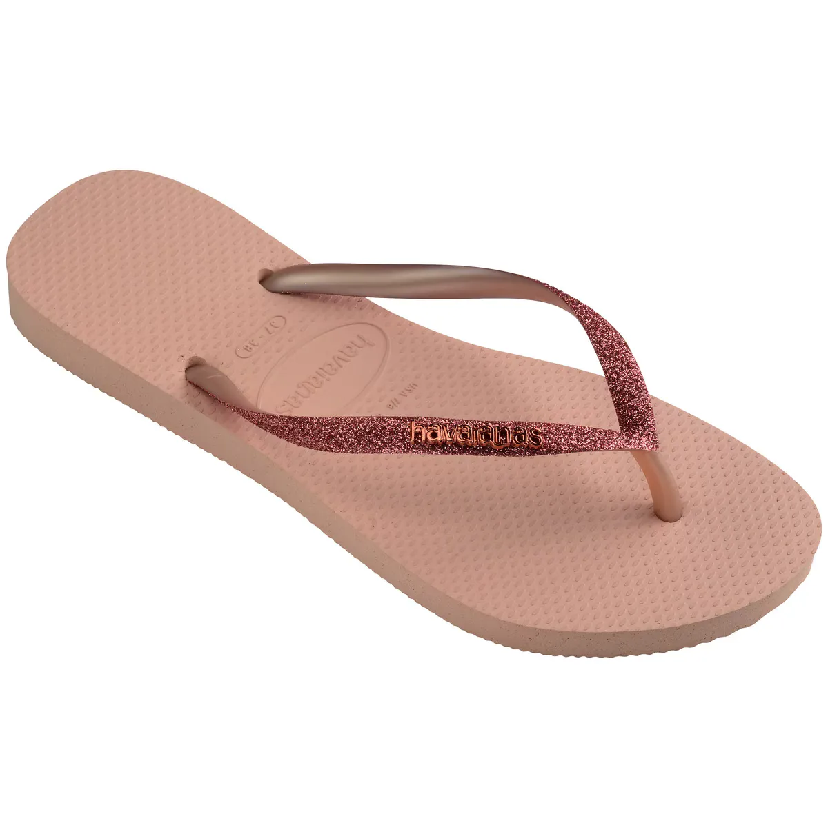 Женские сандалии Hav. Slim Glitter Ii Pink/Pink 412 Havaianas, розовый — фото 2