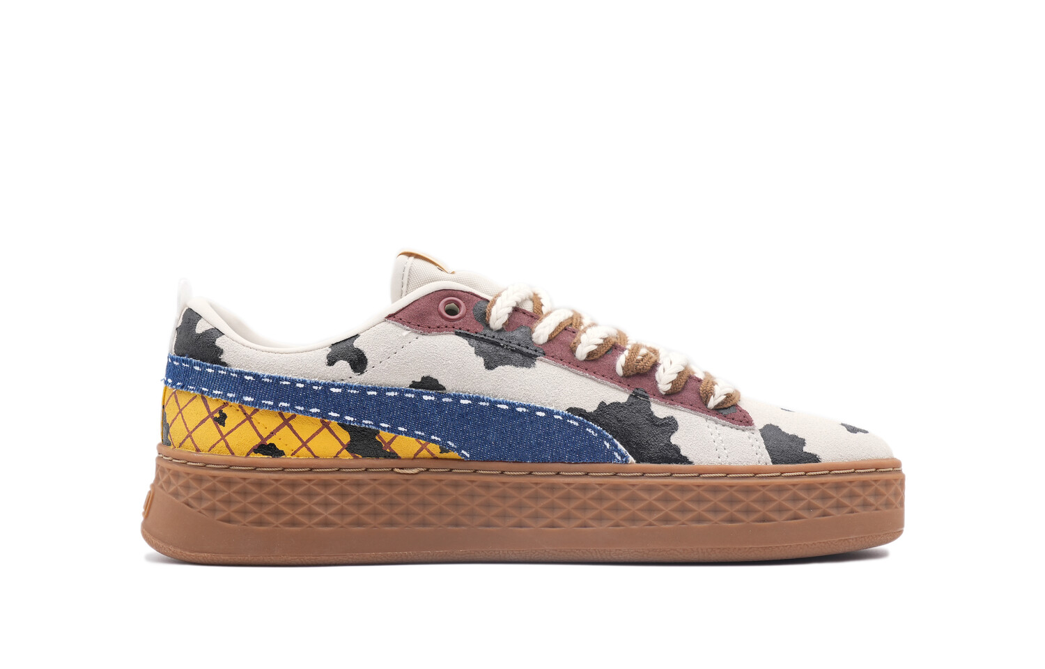 

Кроссовки Puma Smash Platform Skateboarding Shoes Women's Low-top Black/white/yellow, цвет Off White