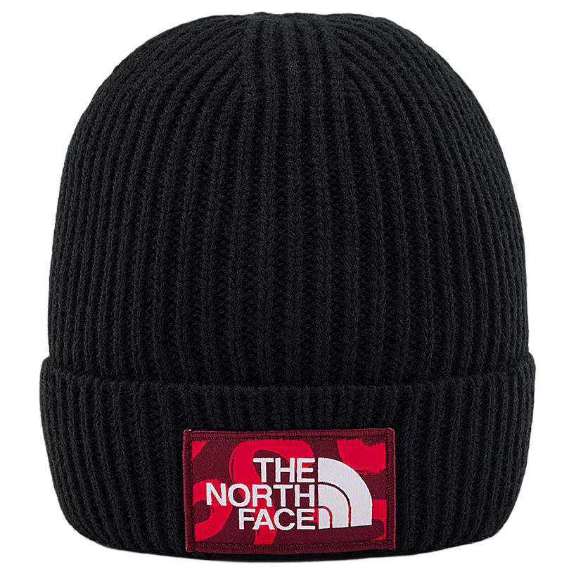 

THE NORTH FACE Вязаная шапка унисекс бело-черная, Black