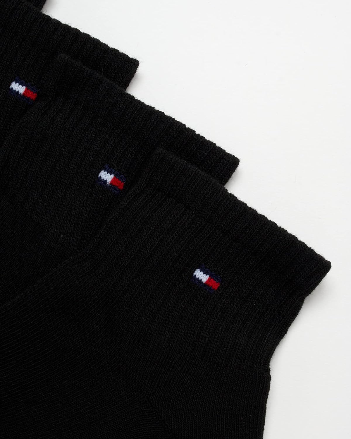 Мужские носки Tommy Hilfiger Quarter - упаковка из 12 пар с поддержкой свода стопы, комфортной амортизацией и спортивным стилем (7-12), Black Flag — фото 4