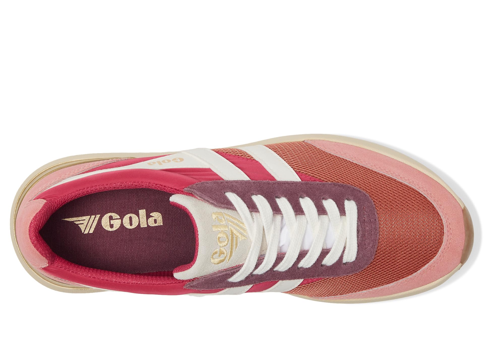 Кроссовки Gola Raven, Orange Spice/Raspberry/Coral Pink — фото 2