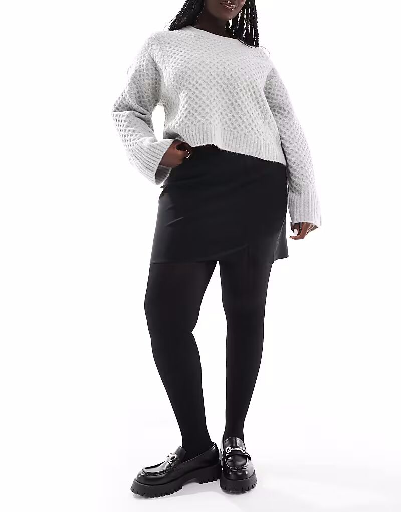 

Колготки в рубчик ASOS DESIGN Curve черного цвета