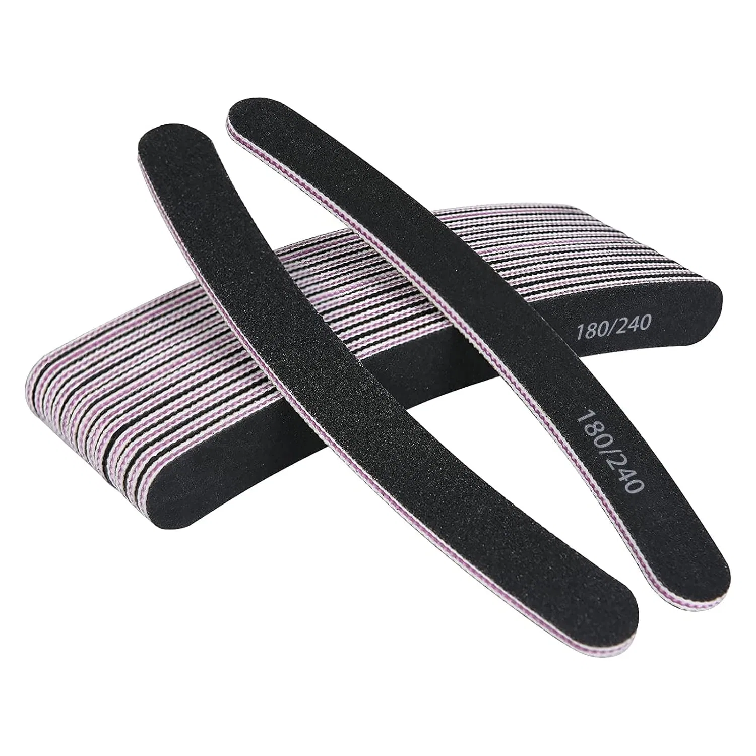 Набор пилок для ногтей URAQT, 15 шт., 180/240 грит Uraqt, Black 180/240 Grit