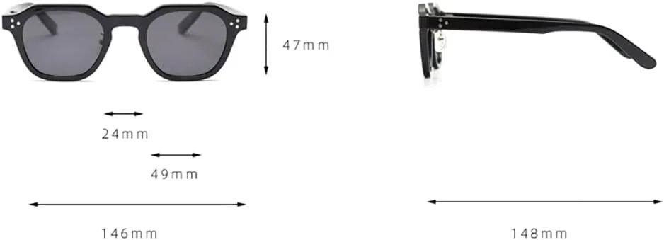 

Солнцезащитные очки Kachawoo TR90 с поляризацией для женщин и мужчин, квадратная многоугольная форма, ретро-винтаж, толстая оправа, роскошный дизайн, Black With Green
