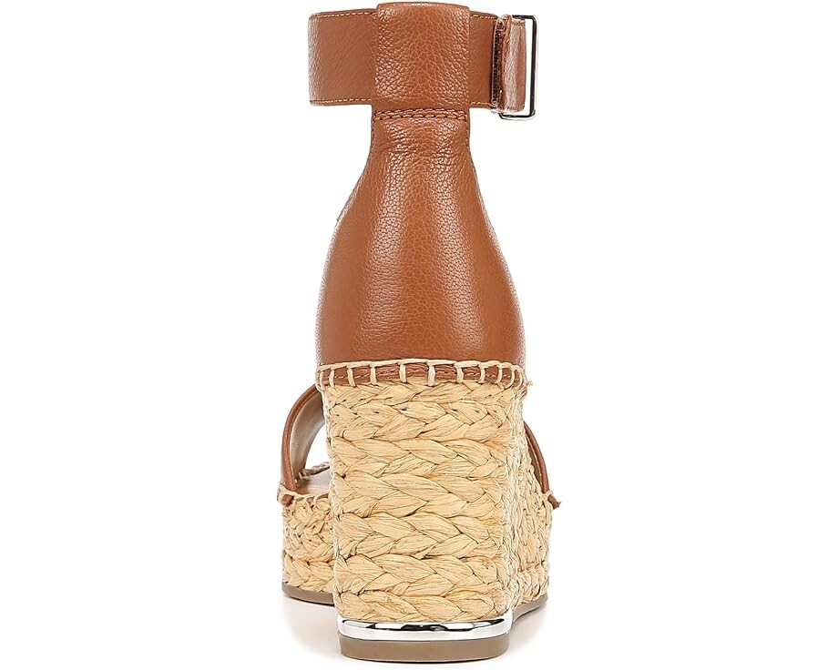 Туфли Franco Sarto Clemens Raffia Espadrille Wedge Heel Sandals, коричневый — фото 4
