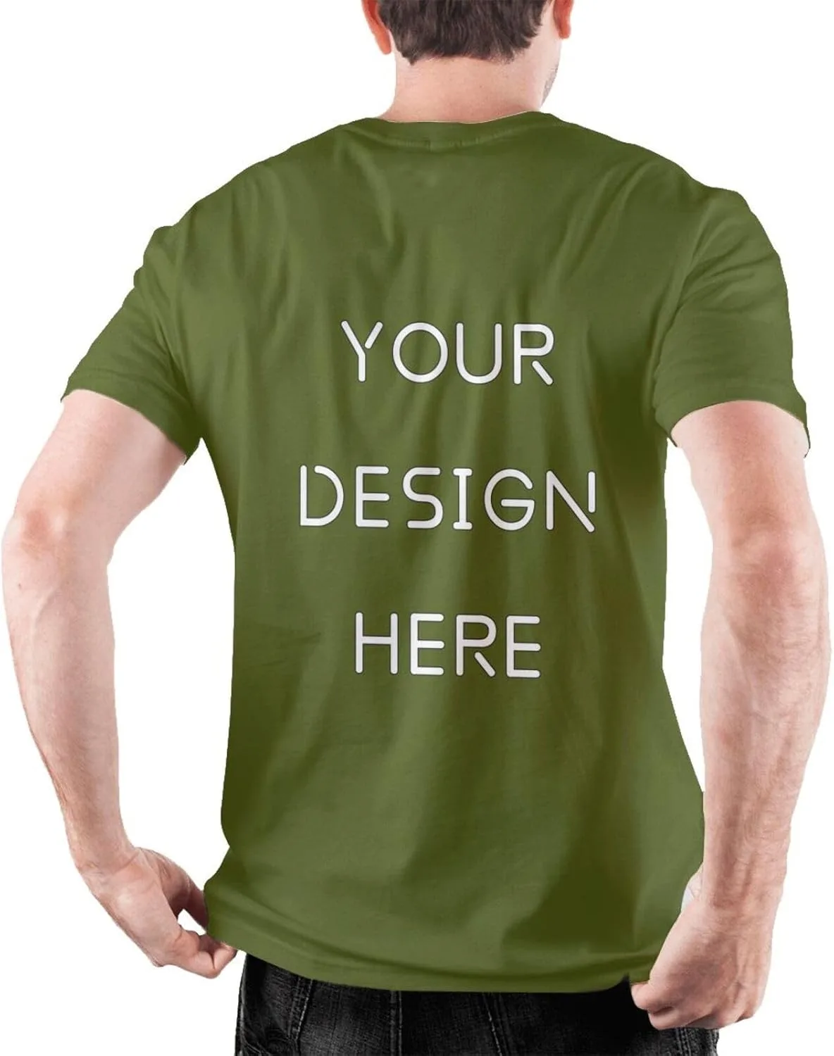 Футболка Custom с логотипом и текстом спереди и сзади, Cotton, Crew Neck — фото 4