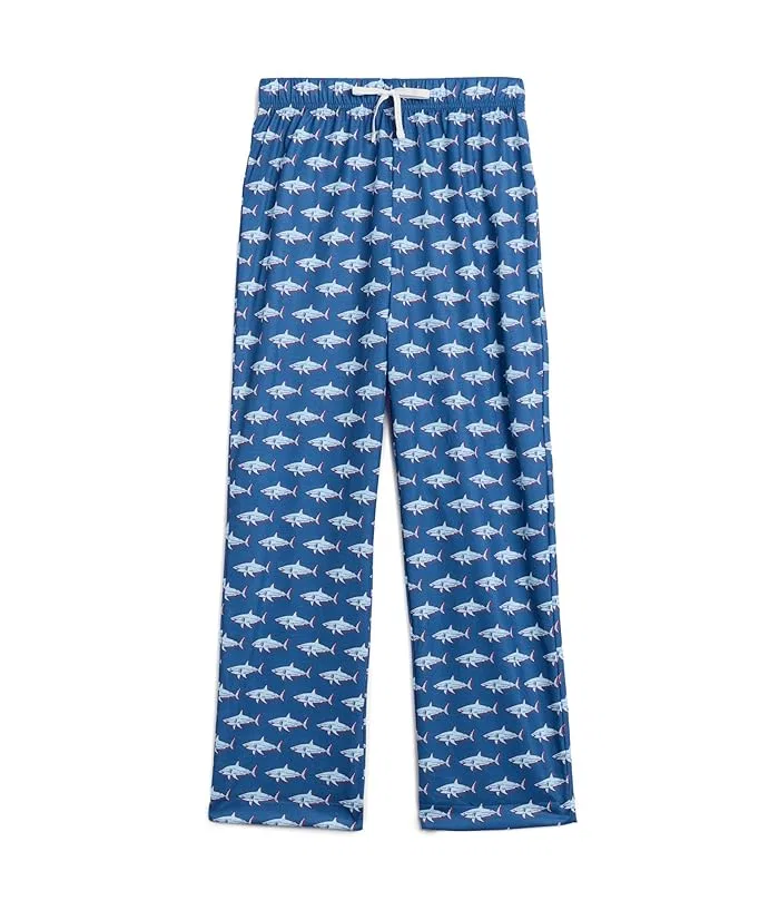 Пижамные штаны с принтом Poly Knit Sleep Pants Vineyard Vines Kids, Aqua Glass