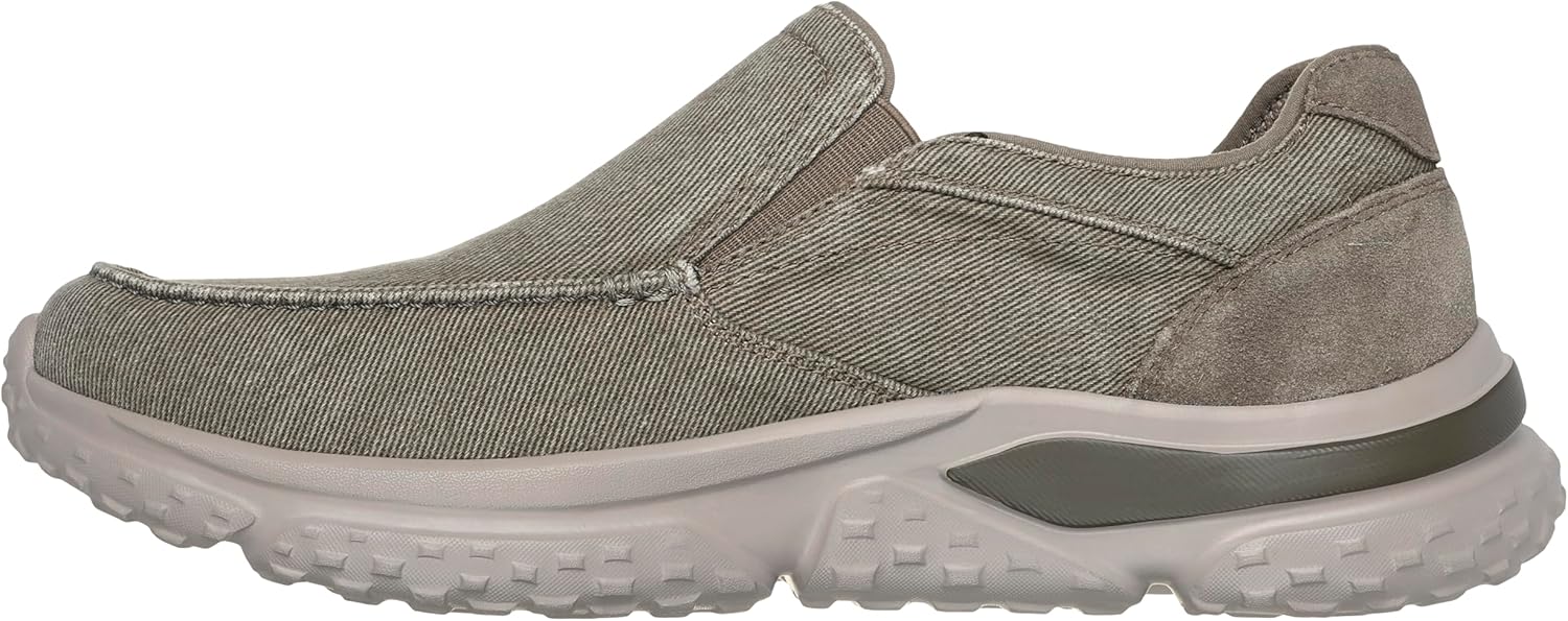 Мужские мокасины Skechers Relaxed Fit: Solvano - Varone Slip-On, Taupe — фото 4