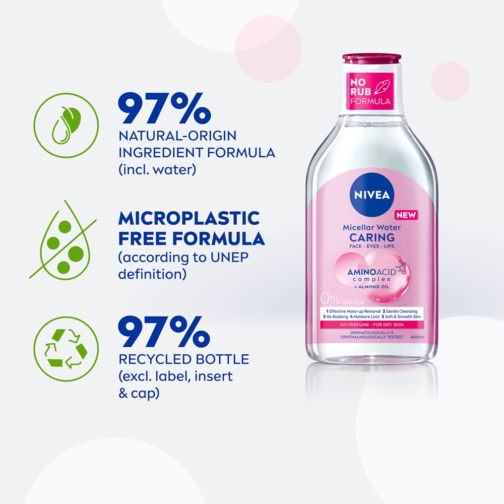 Мицеллярная вода Nivea — Мицеллярная ухаживающая нежная, 400 мл — фото 4