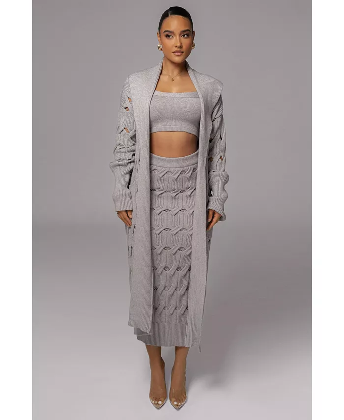 

Женский вязаный кардиган Brixton JLUXLABEL, серый