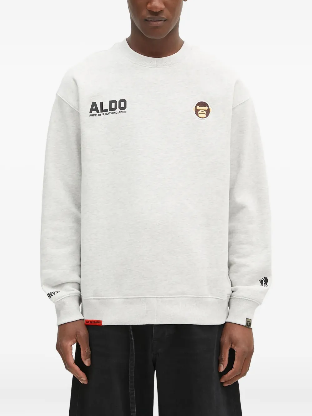 

Толстовка с логотипом Aldo Ape Head AAPE BY *A BATHING APE, серый