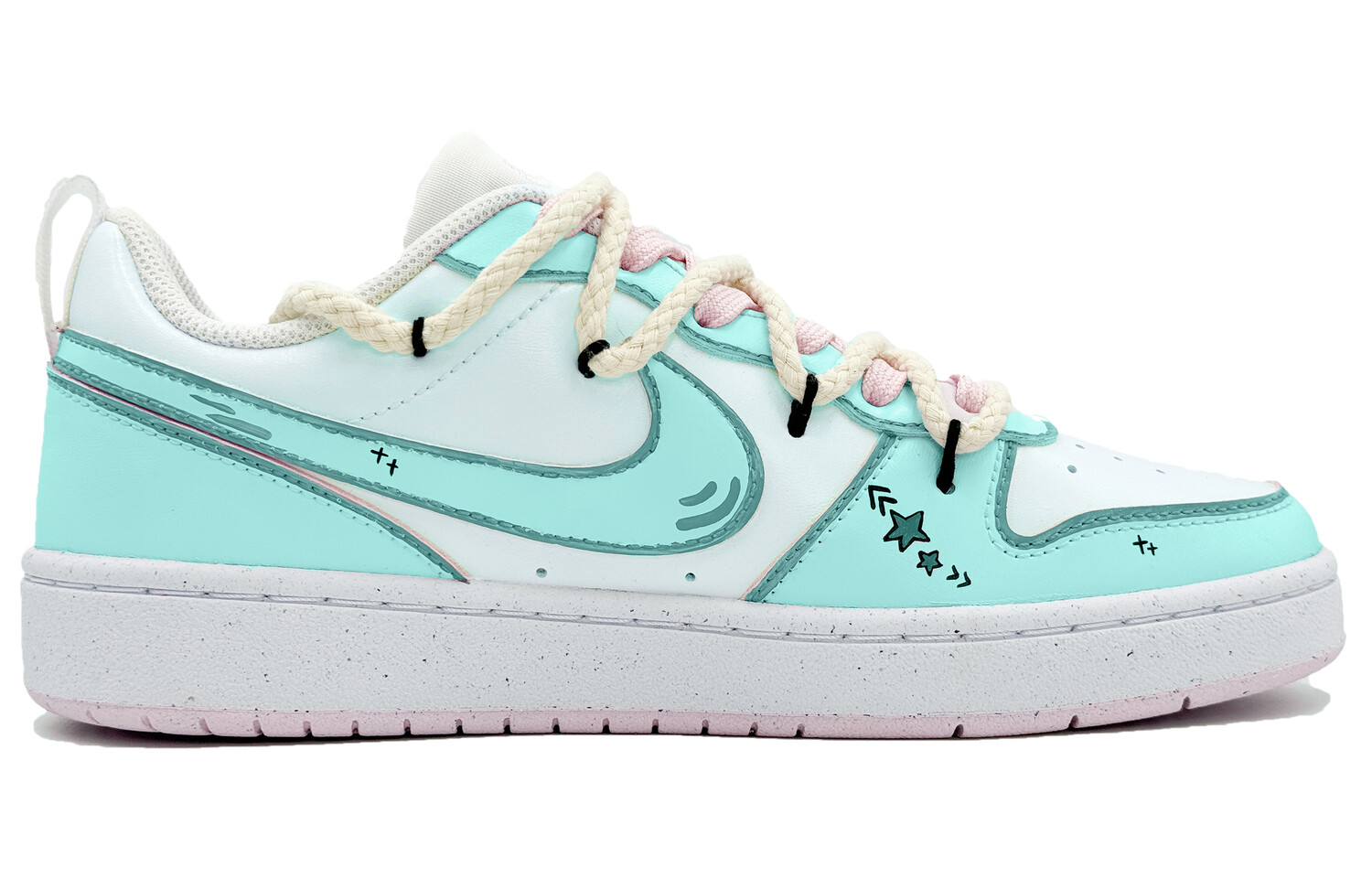 

Кроссовки Nike Court Borough Skateboard Shoes Women's Low-Top Blue, синий