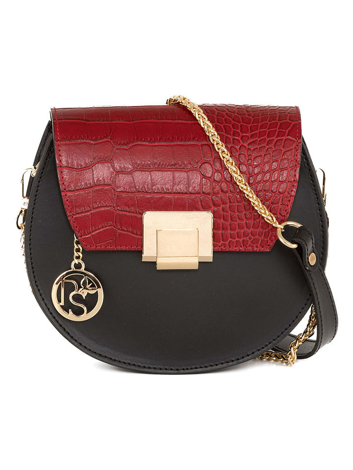 

Кожаная сумка через плечо "Cima Carnera" черного/красного цвета - (Ш)24 x (В)18 x (Г)7 см Pia Sassi