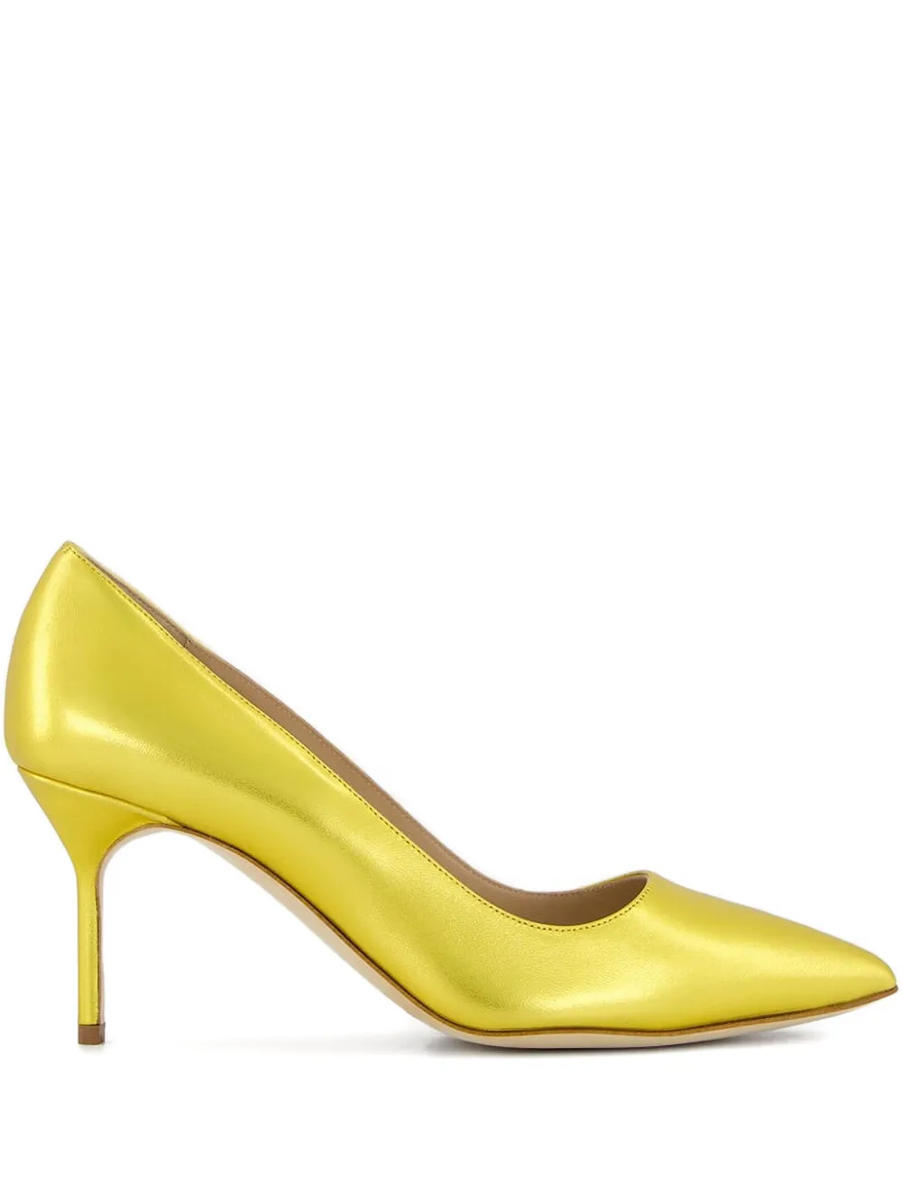 70-мм кожаные туфли BB Manolo Blahnik, желтый