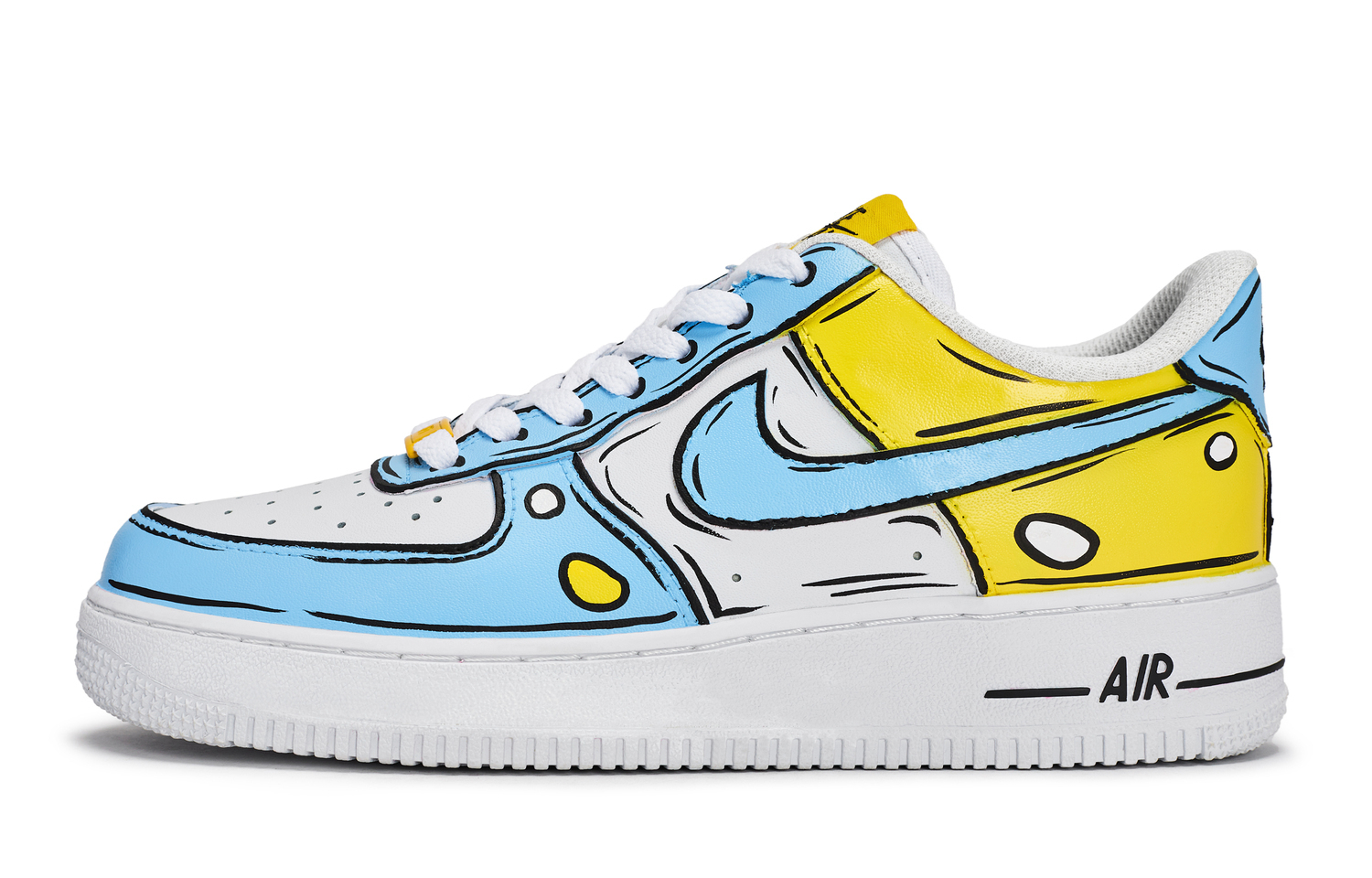 

Nike Air Force 1 811 Manufacturing, Dimensional Dingdong Cat Low top Skateboard Shoes мужские белые синие желтые