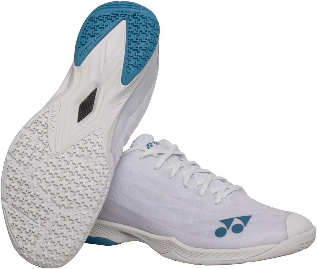 Мужские ультралегкие кроссовки для бадминтона YONEX Aerus Z2 с амортизацией Power Cushion+, White Blue — фото 2