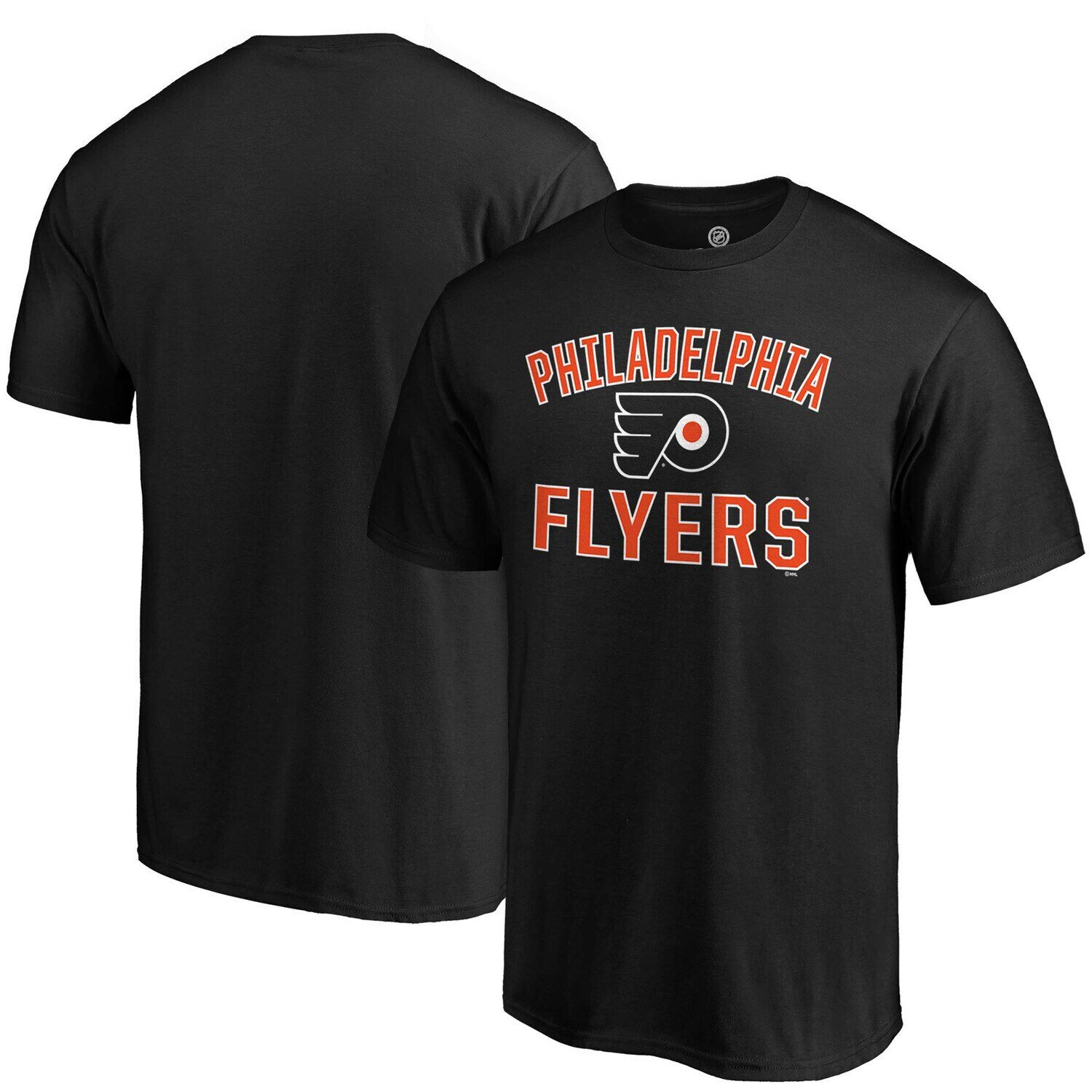 

Мужская черная футболка Fanatics с логотипом Philadelphia Flyers Team Victory Arch, Черный, Мужская черная футболка Fanatics с логотипом Philadelphia Flyers Team Victory Arch