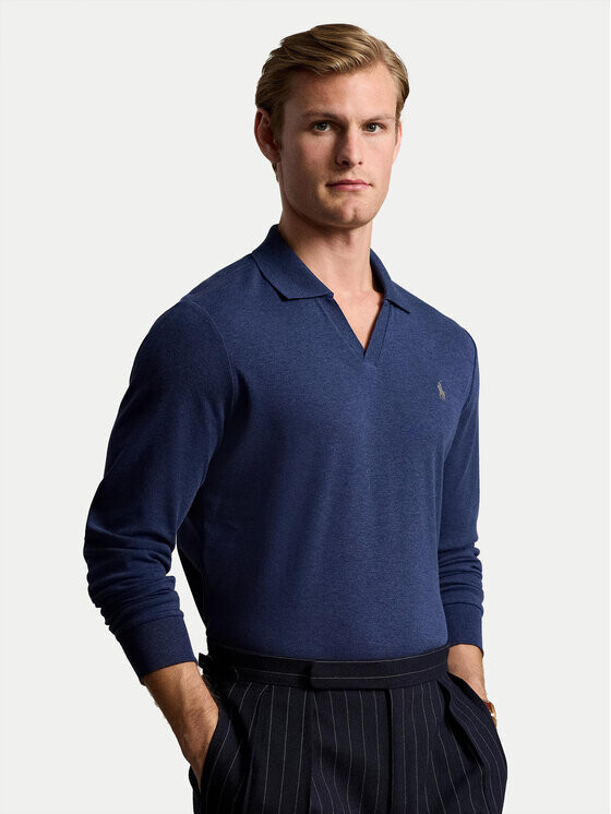 

Рубашка поло узкого кроя по индивидуальному заказу Polo Ralph Lauren, синий