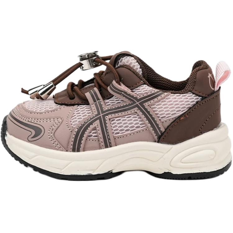 

Непромокаемые и дышащие низкие детские повседневные кроссовки для детей 3-7 лет QINUOSHU, розовый