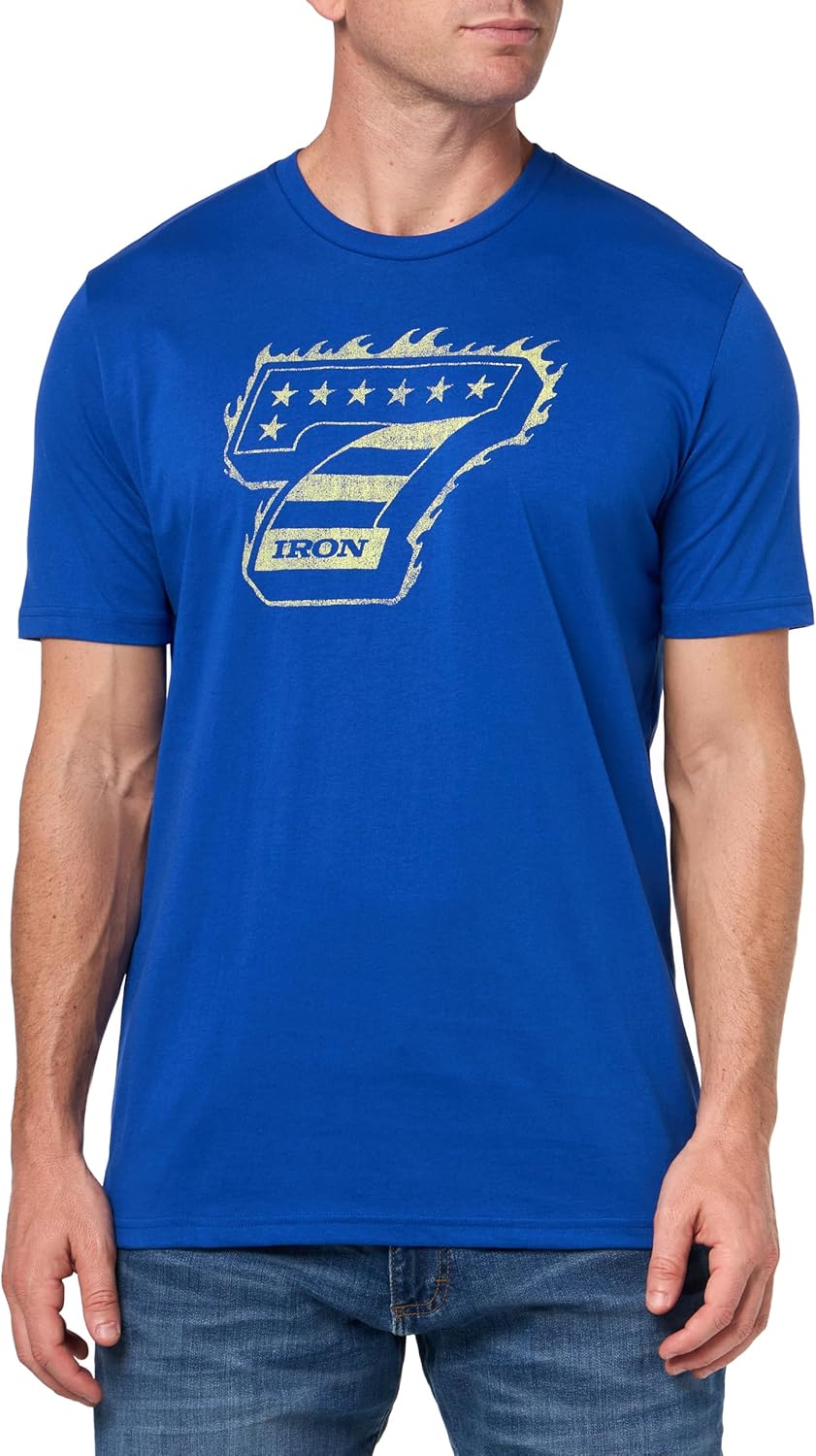 

Мужская футболка с коротким рукавом Under Armour Project Rock Iron 7, (400) Team Royal/Charged Yellow, Желтый, Мужская футболка с коротким рукавом Under Armour Project Rock Iron 7, (400) Team Royal/Charged Yellow