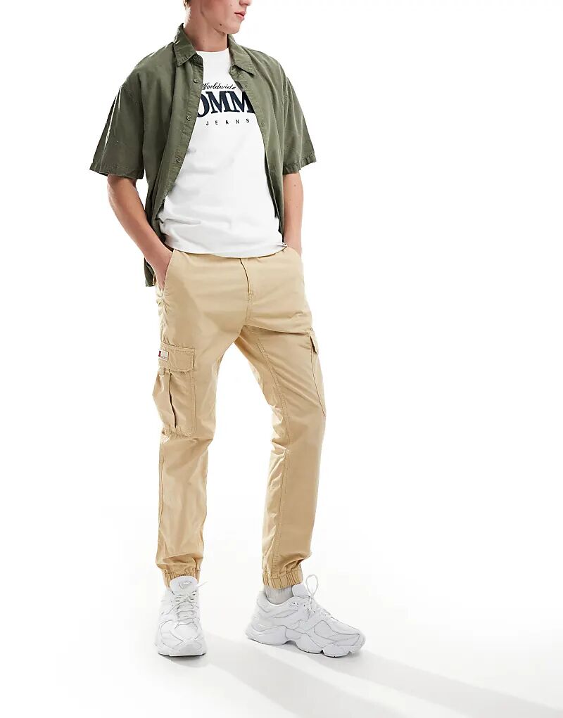 

Tommy Jeans – Ethan – Брюки-карго бежевого цвета