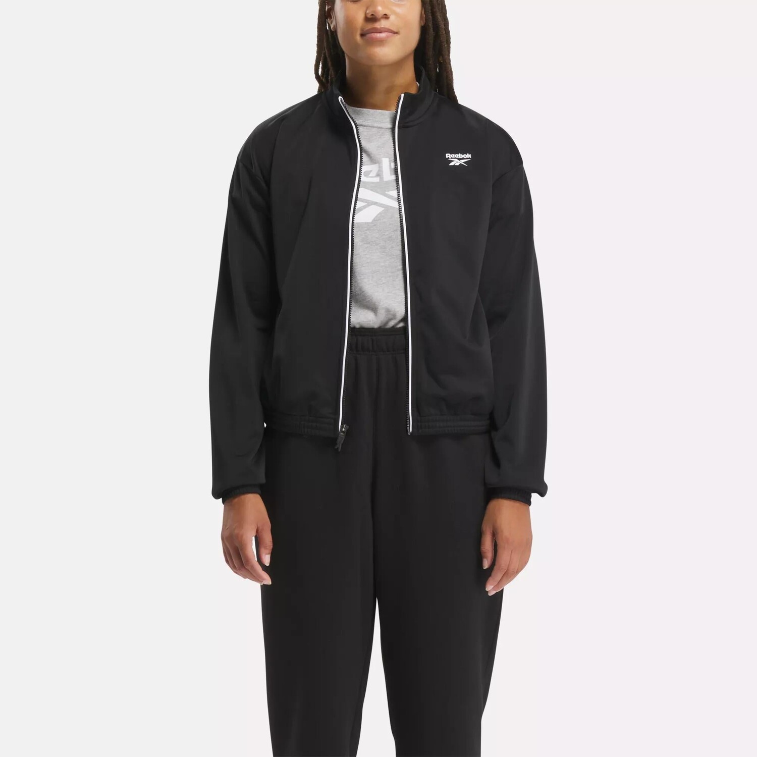 

Трикотажная спортивная куртка Reebok Identity Back Vector, черный