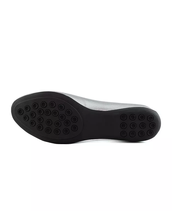 Женские балетки Bedford St Slip On Comfort Marc Joseph New York, серебро — фото 4