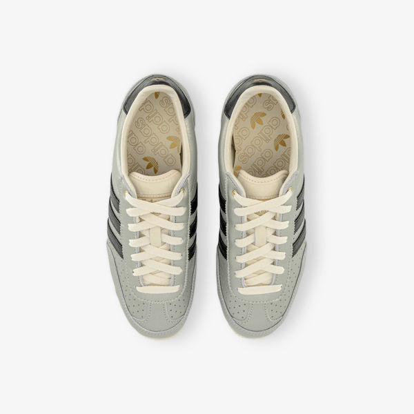 Кроссовки кожаные Adidas Japan, серый / черный — фото 2