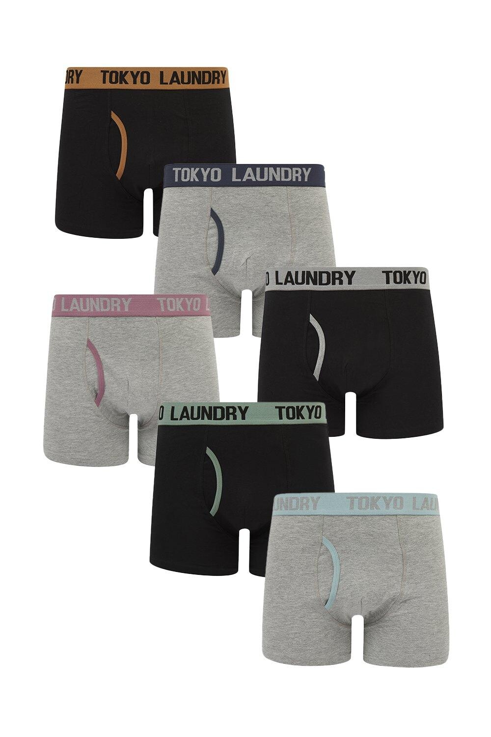 

Набор из шести хлопковых боксеров Tokyo Laundry, черный